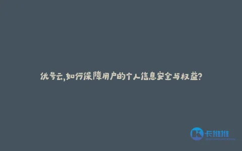 优号云,如何保障用户的个人信息安全与权益?